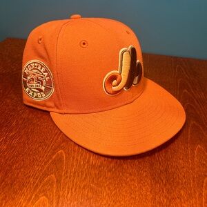 Burnt Orange Expos Fitted New Era Hat (7-1/8)